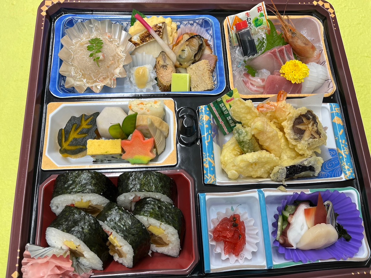 三田市の仕出し 幕の内弁当 ぼたn 3600円